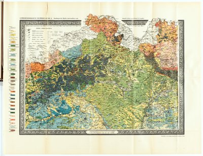 Carte géologique de la Bohême, environs de Teplice à Liberec - Unbekannt Unbekannt